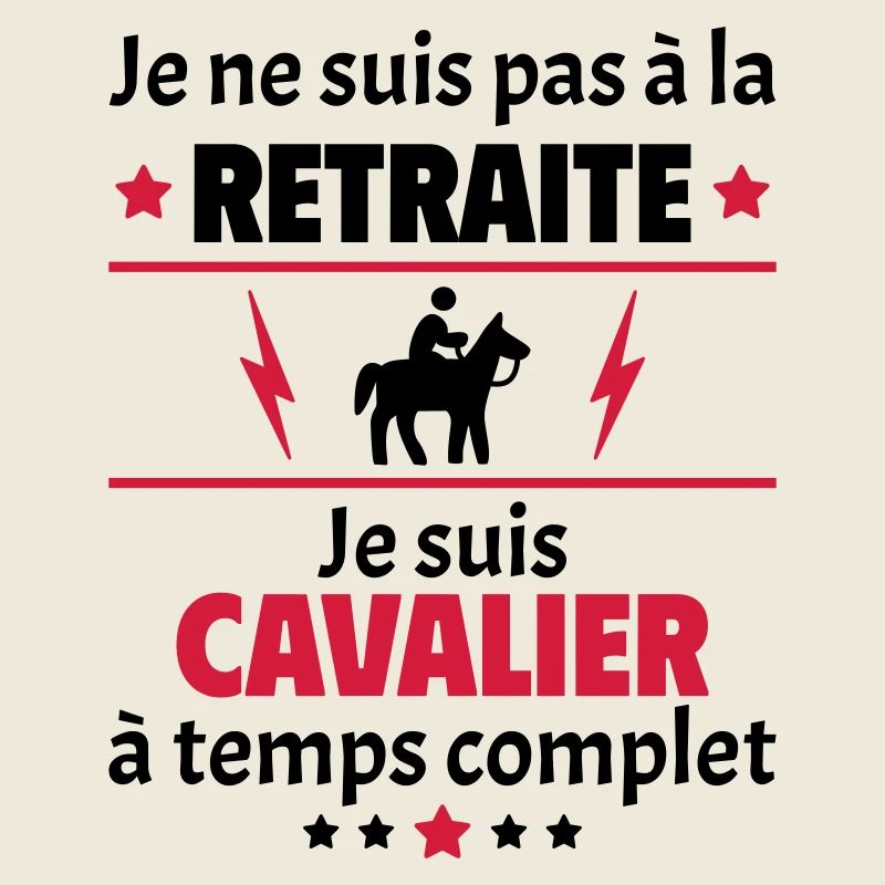 Pas à la retraite cavalier à temps complet, noël