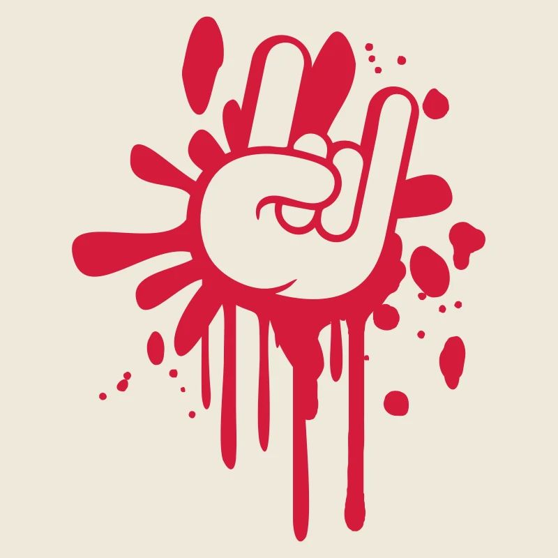 Heavy Metal Hard Rock Graffiti Cornes Geste de la main