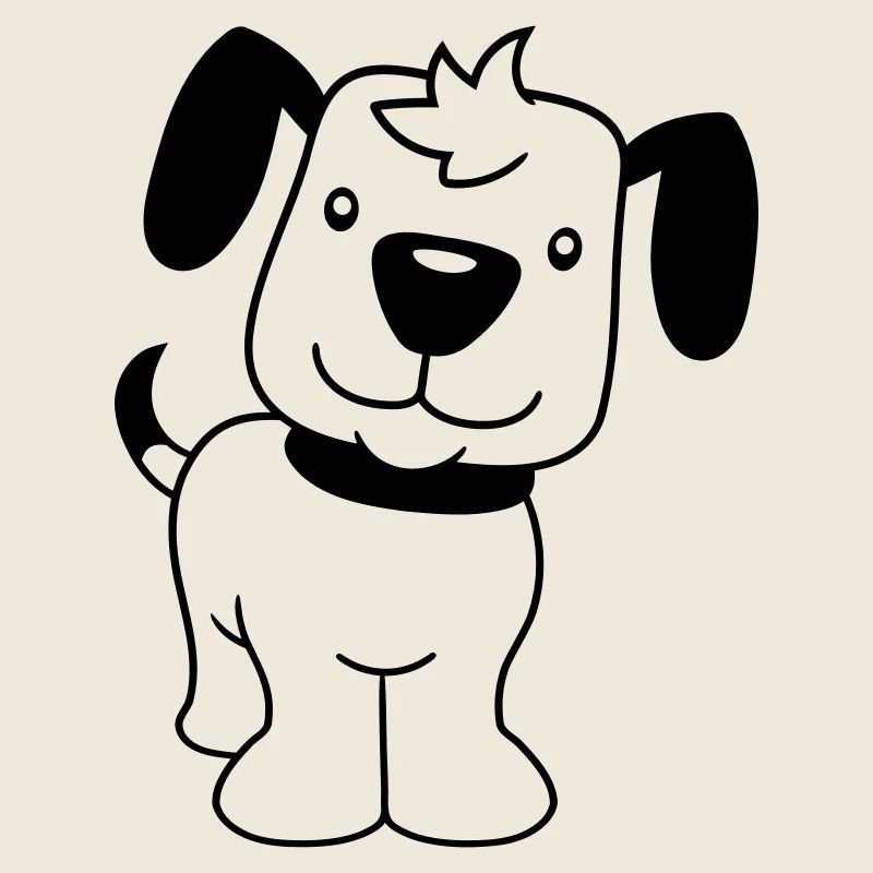 chien se tient mignon petit chiot heureux animal de compagnie