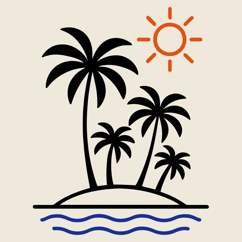 Island Summer Palm Trees