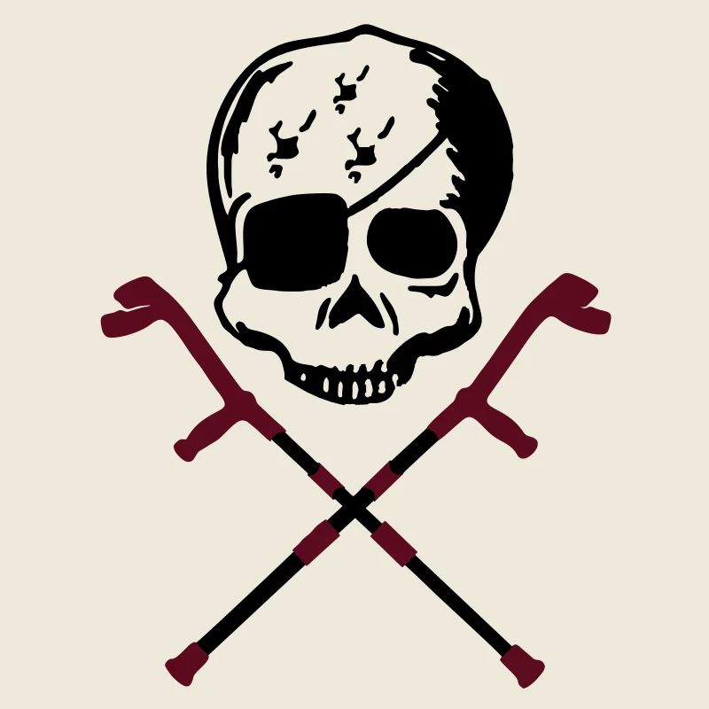 crutches skull