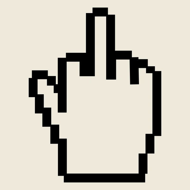 Mittelfinger in Pixel
