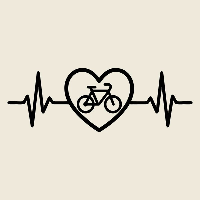Radfahren Herz auf zwei Rädern