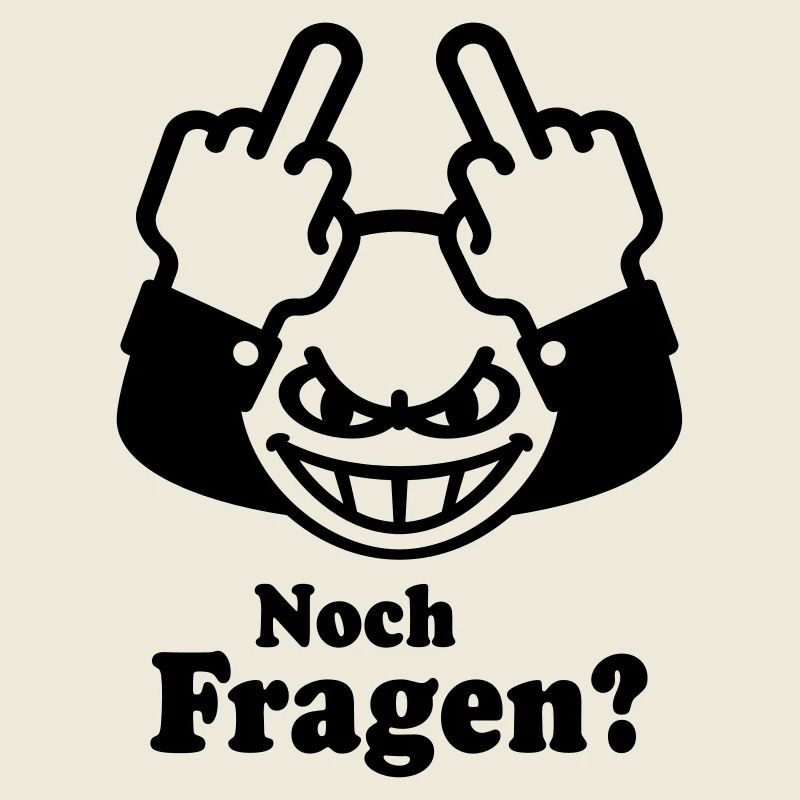 Noch Fragen? (Stinkefinger Emoticon)