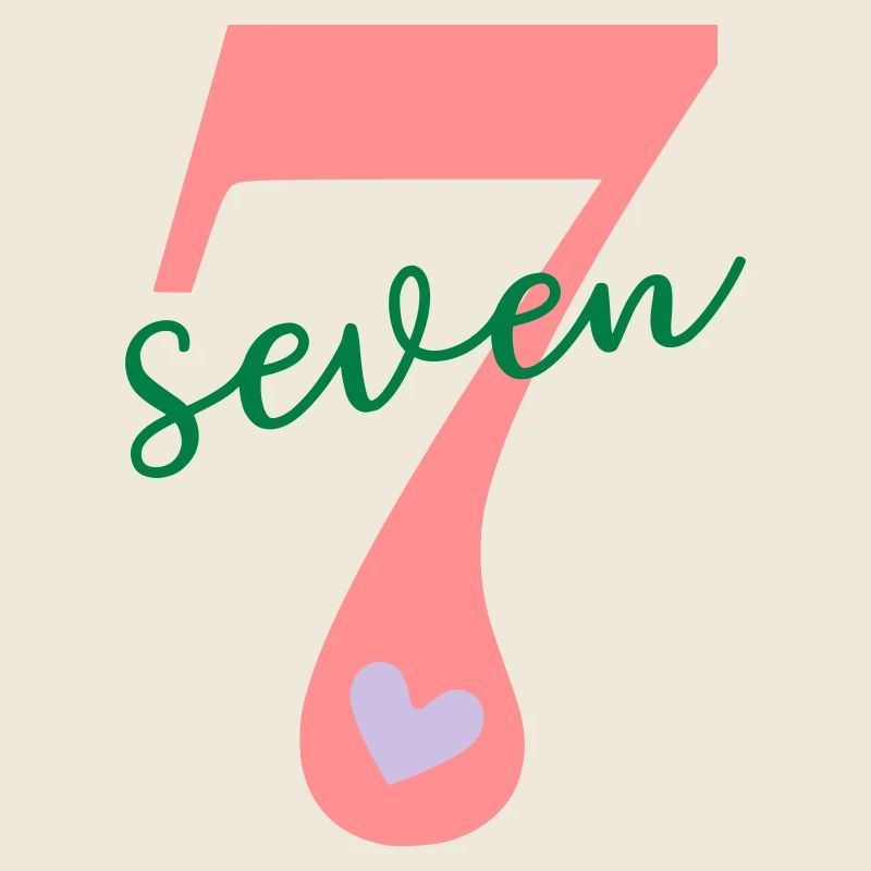 7. Geburtstag Sieben seven