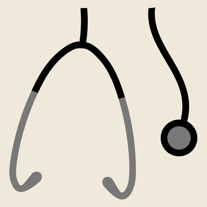 Hanging neck Stethoscope listening heartbeat pulse