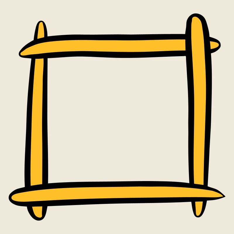 Decorative wooden frame / picture frame. Template.