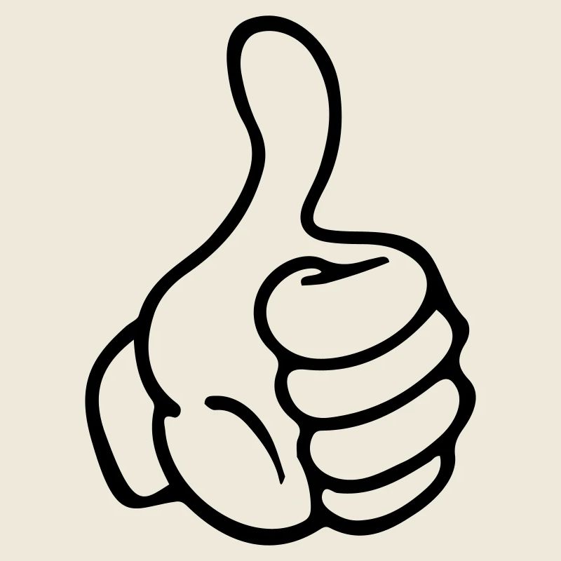 hand thumb like comic