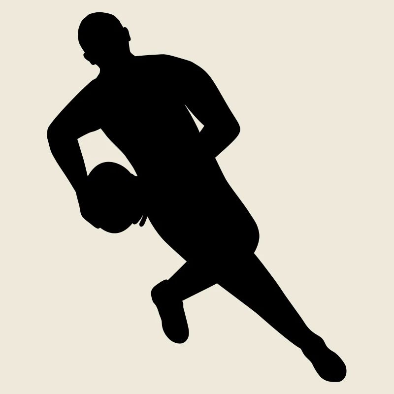 Spieler mit Ball im Rugby