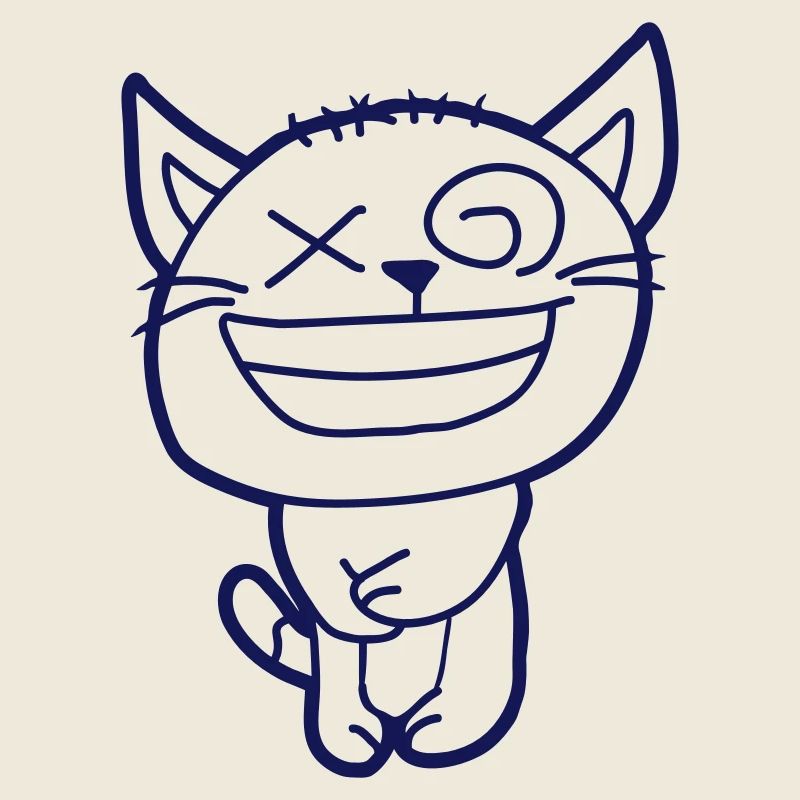 Insane Cat Squints Funny Crazy Grimace