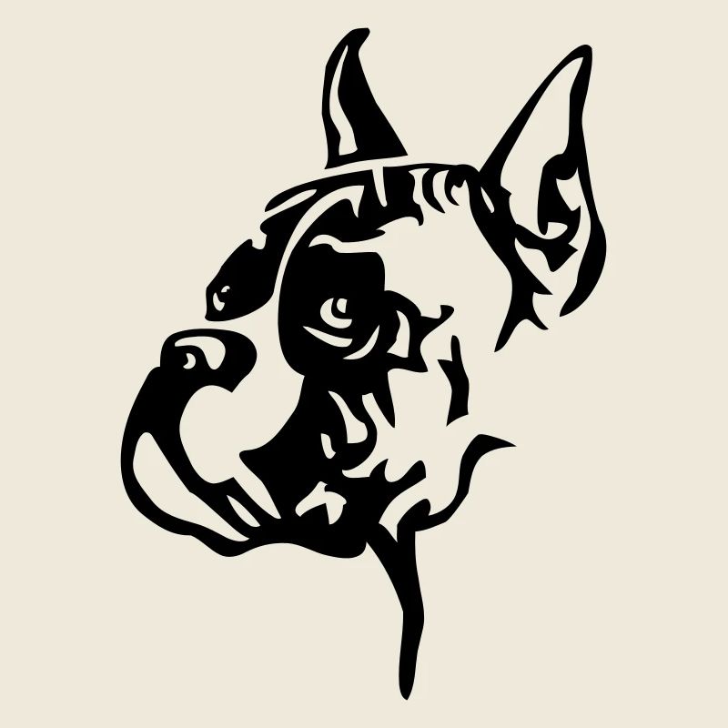 Docked boxer head