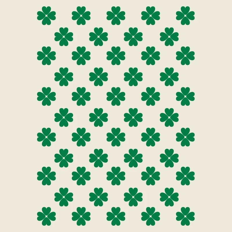 Saint Patrick's Day Shamrocks Four-Leaf Clovers