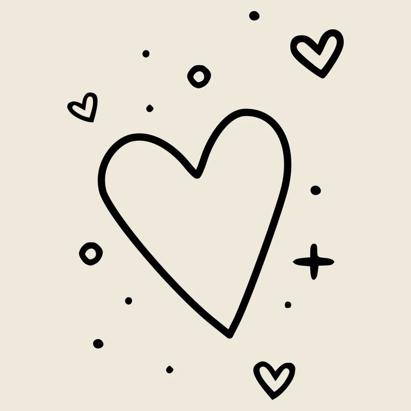 Big heart and small hearts