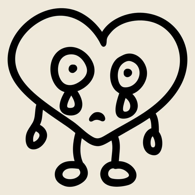 pleurant coeur - ligne