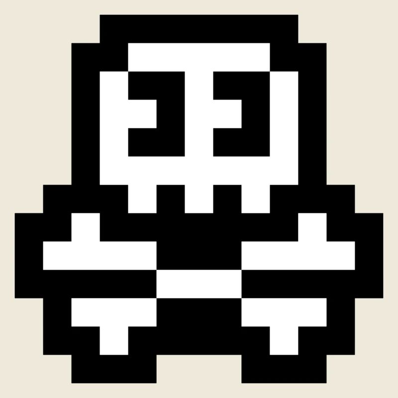 8bit cute skull