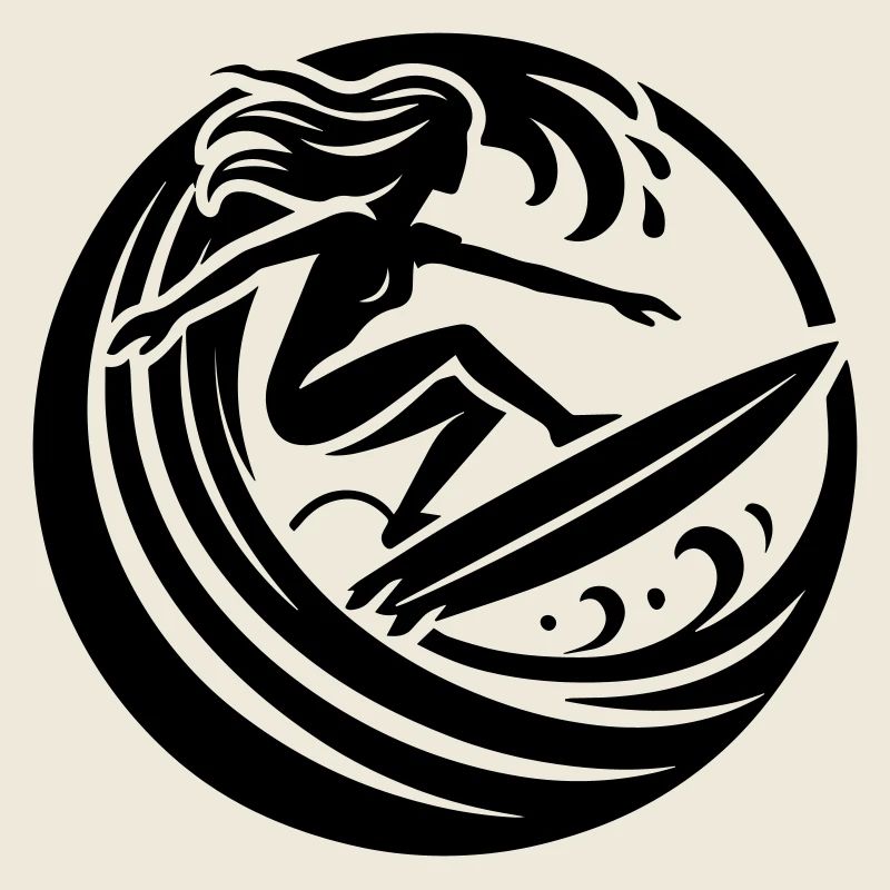Earthverse Surfer Female Logo black