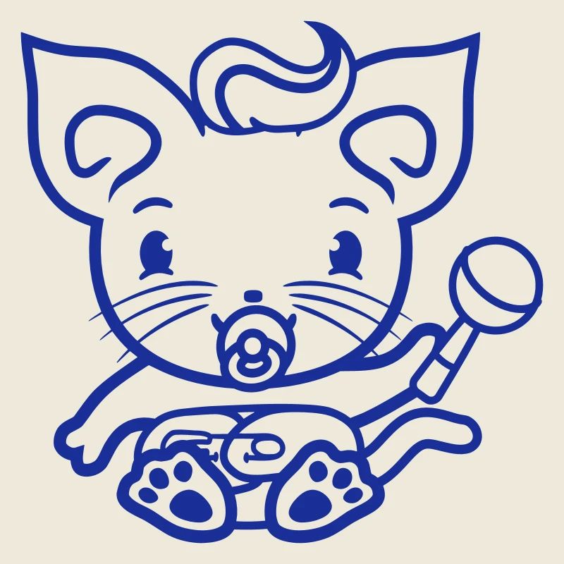 Baby Cat Cute Pacifier Kitten Rattle Child