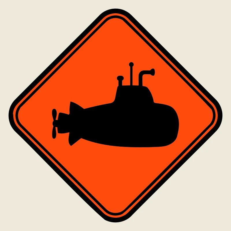 Bouclier sous-marin Avertissement Avertissement Avis de danger Logo
