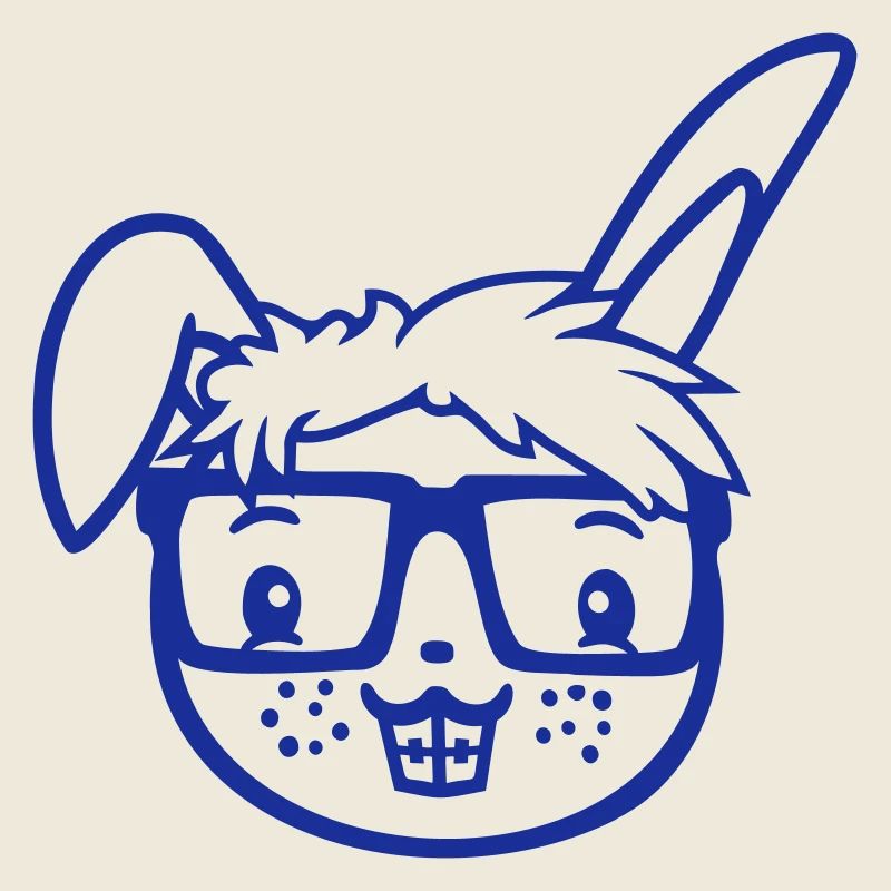 Bunny Nerd Geek Lunettes à monture de corne Smart Freak Intelligent