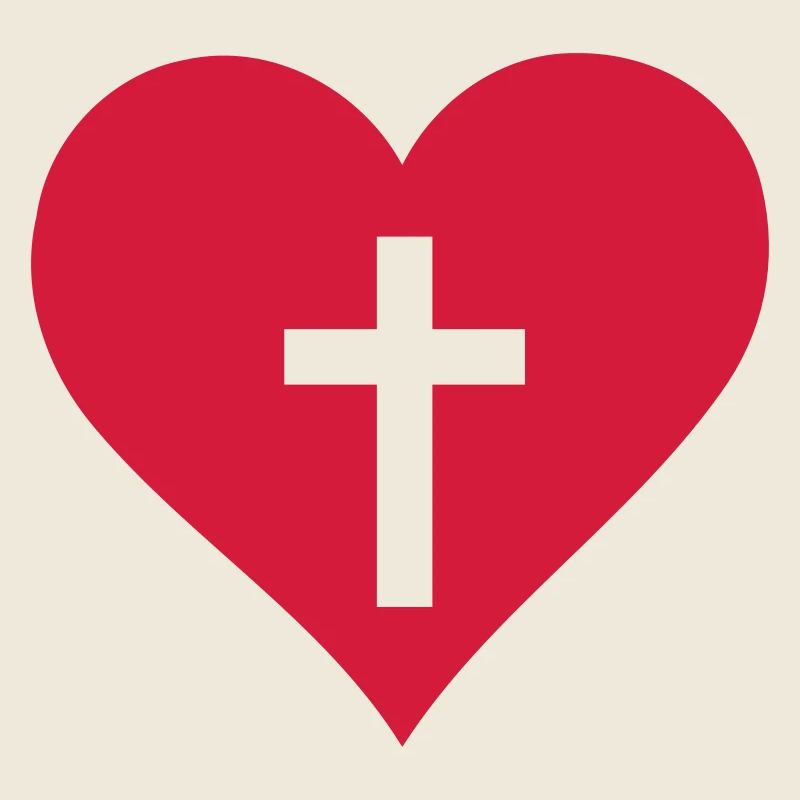 Herz mit Kreuz Ausschnitt