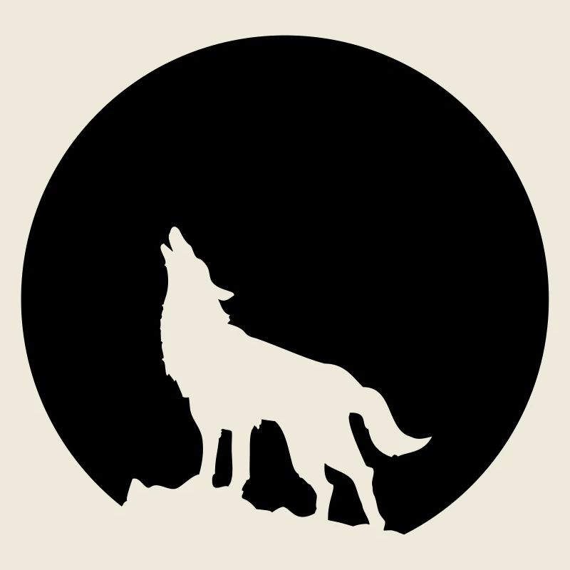 Wolf Howling Moon