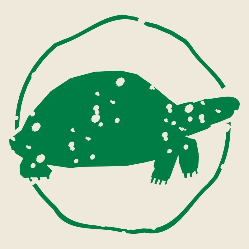 Turtle with white dots | Vectorgraphic
