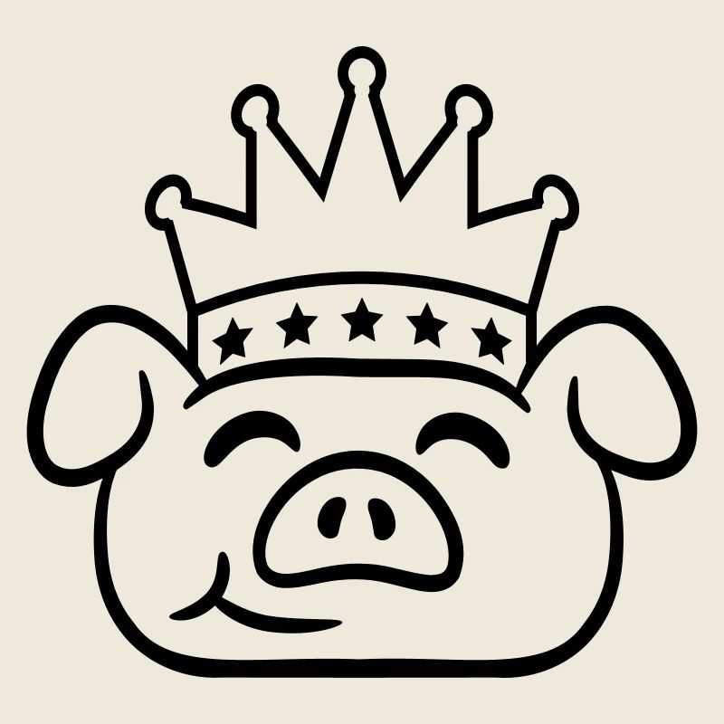 Schwein König Kopf Königin Krone Prinz Prinzessin