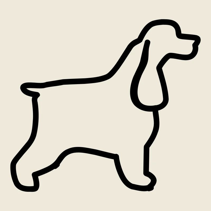 English Cocker Spaniel Outline