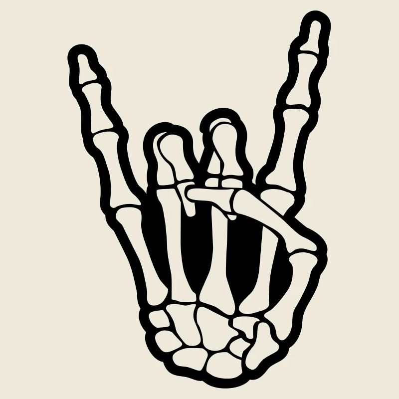 skull rock hand