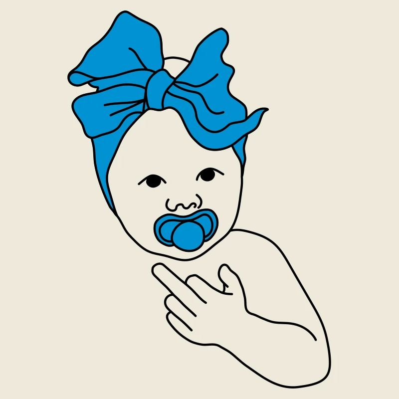 baby middlefinger blue