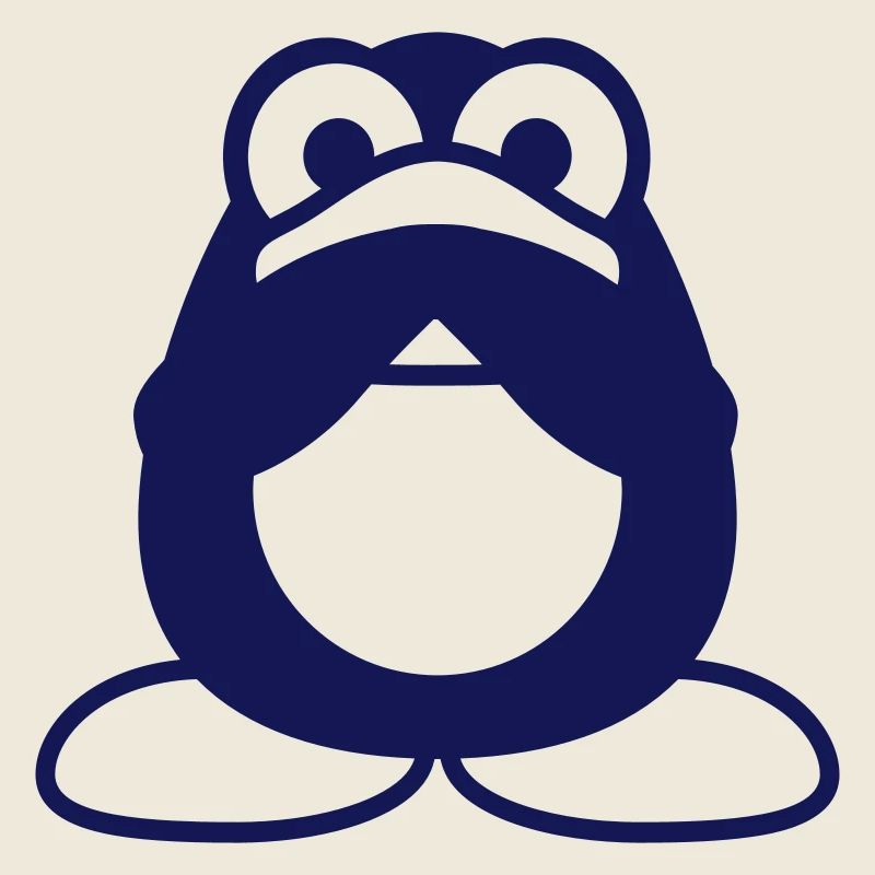 Pingouin Rien parlant Mains silencieuses Couvrant la bouche