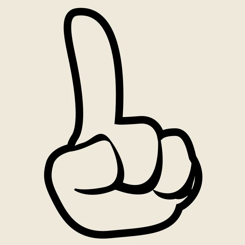 Erhobener Zeigefinger