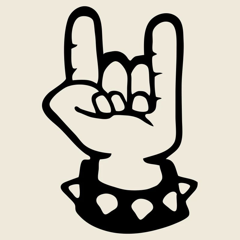 hand metal fork rock hand sign devil hard music