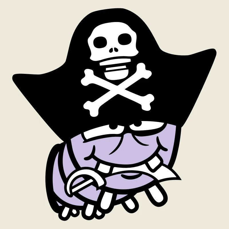 Trou de chenille Pirate Capitaine Chapeau Drôle Mignon Bande dessinée