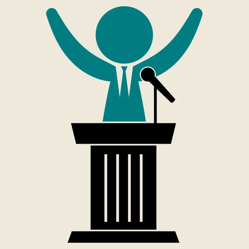 Ein Politiker spricht zu seinen Wählern