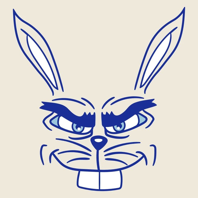 Lapin Monstre Mauvais Œil Dangereux Cool Sourire