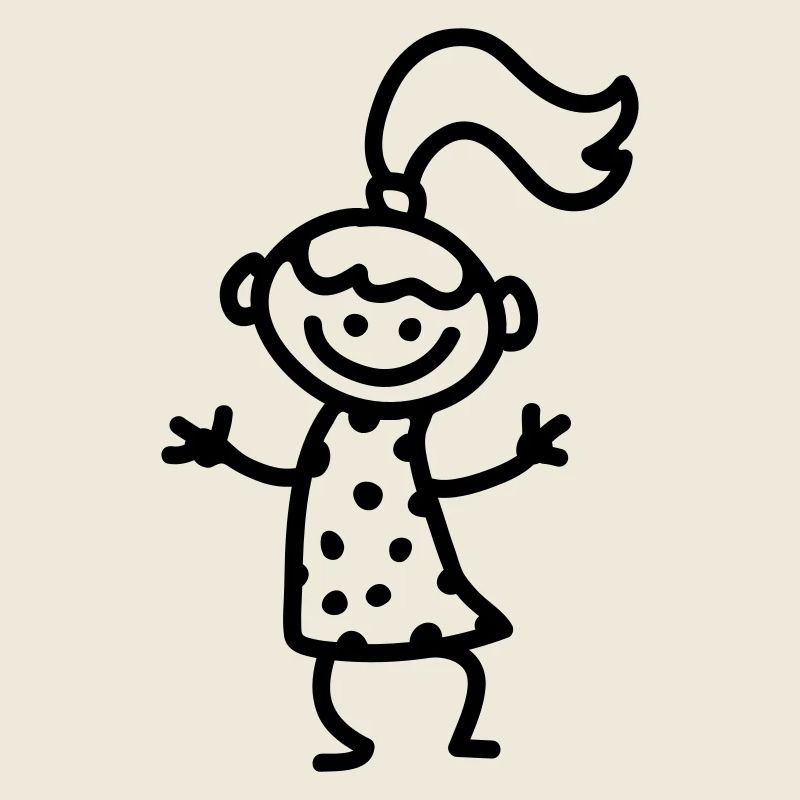 Cheerful girl - Line