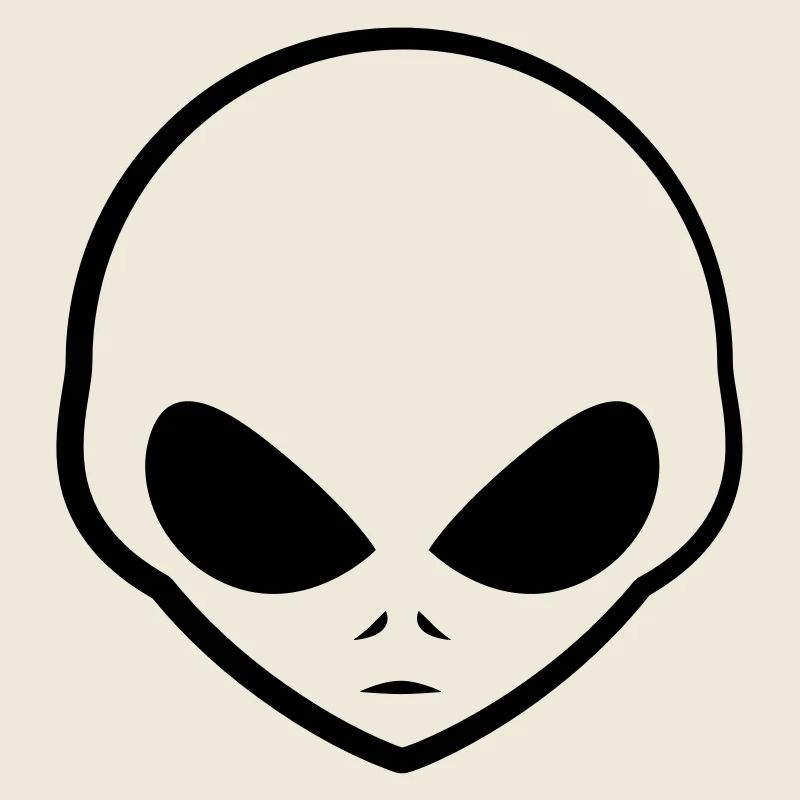 Kopf Logo Alien cool gris