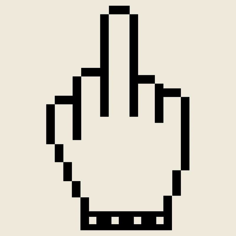 hand middle finger pixel