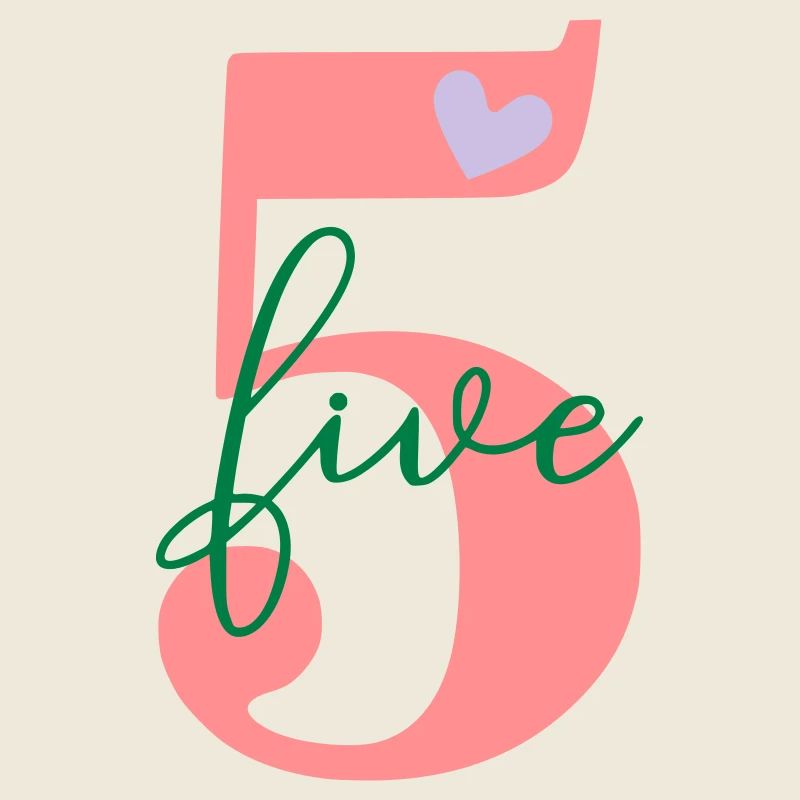 5. Geburtstag Fünf Five