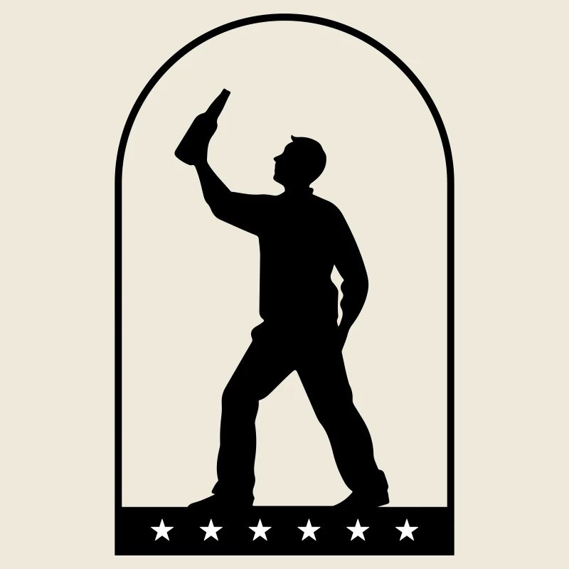 Drinking Bottle of Beer