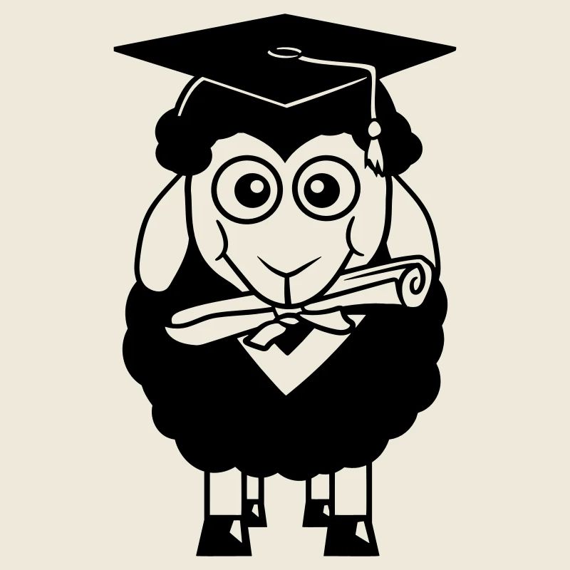 Sheep School Certificate College Graduation Abi Students