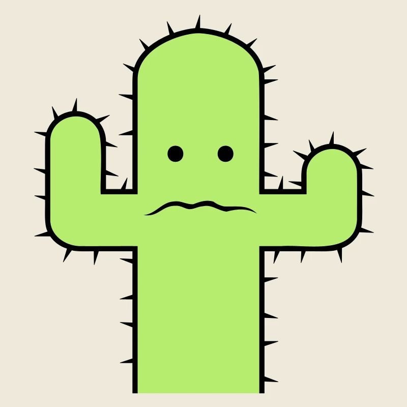 Cactus Face Fear Spikes Desert Funny Cacti