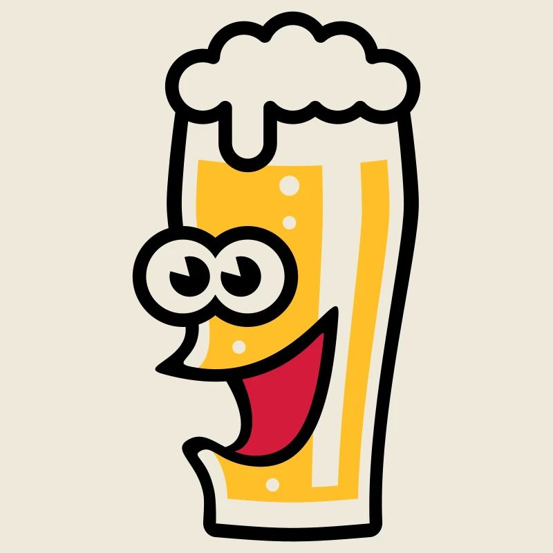 Verre à bière heureux (Bière / Willibecher / Drôle / 3C)