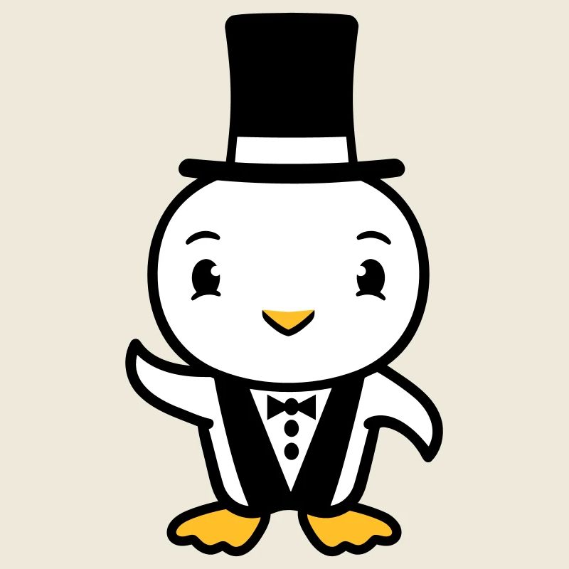 Vogel Ehemann Zylinder Hut Anzug Hochzeit reich