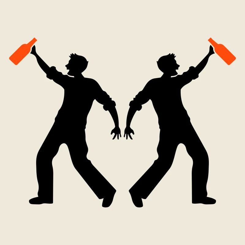 Bier Trinken Silhouette