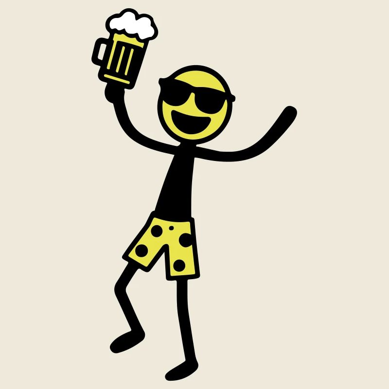 Stick Figure Bière Fête Vacances