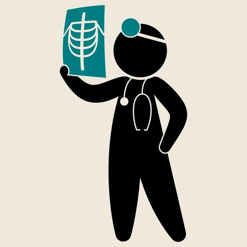 A doctor examining an x-ray