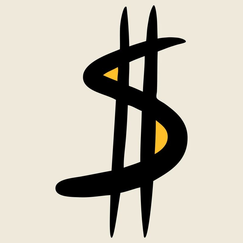 Signe du dollar / $ Symbole du dollar, Dessin