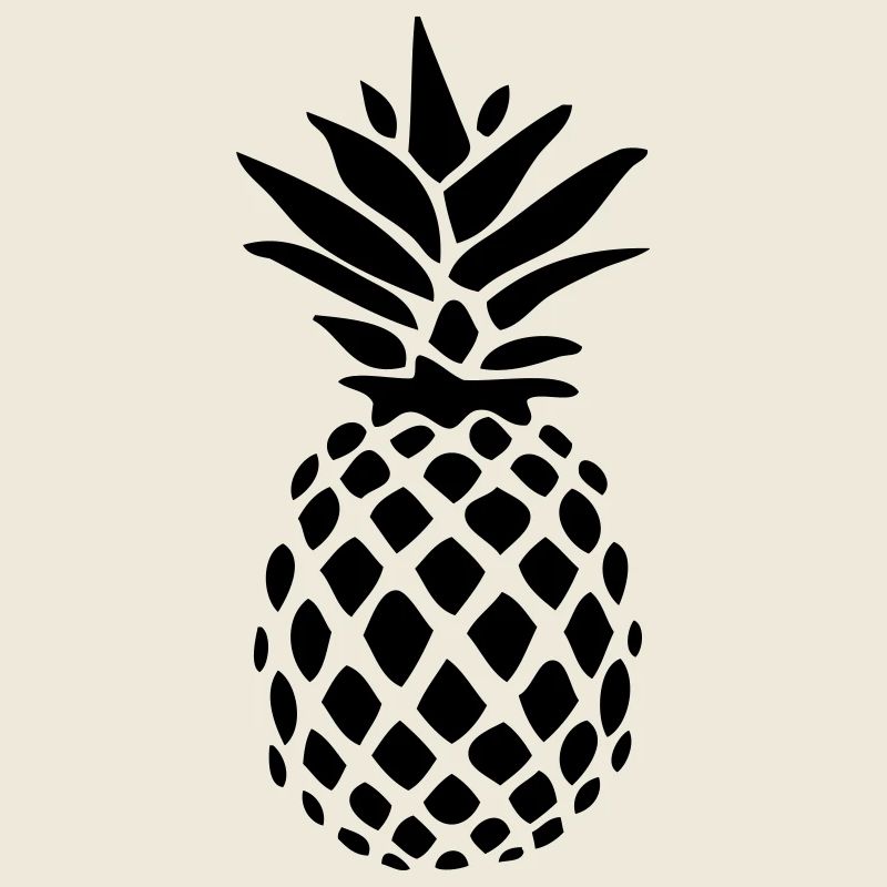 Pineapple black silhouette